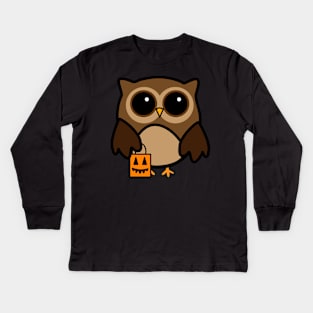 Owl You Glad It's Halloween! Kids Long Sleeve T-Shirt